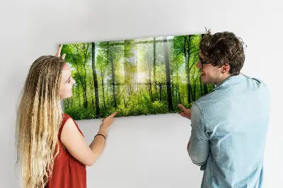 Tablă magnetică cu model de pădure și copaci