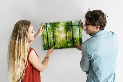 Tablă magnetică cu model de pădure și copaci