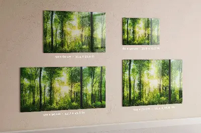 Tablă magnetică cu model de pădure și copaci