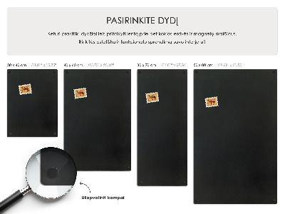 Tablă magnetică pentru colecția de magneți de 30 x 70 cm