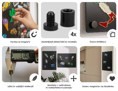 Tablă magnetică de perete în dimensiunea 50 x 80 cm