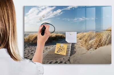 Tablă magnetică de scris Vedere de pe plajă