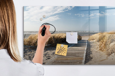 Tablă magnetică de scris Vedere de pe plajă