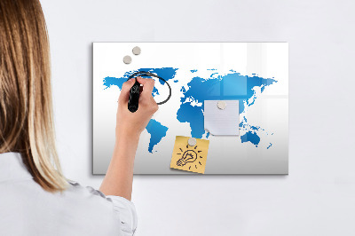 Tablă cu marker Harta lumii