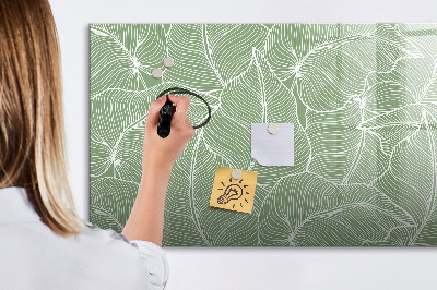 Tablă magnetică de scris Natura frunze model
