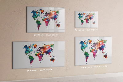 Tablă magnetică copii Triunghiuri de hartă a lumii