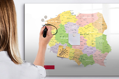 Tablă cu marker Harta din Polonia