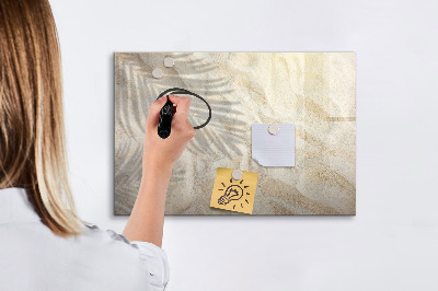 Tablă magnetică de scris Nisip cu umbră de palmier