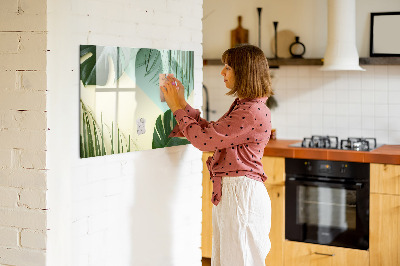 Tablă cu marker Frunze de Monstera