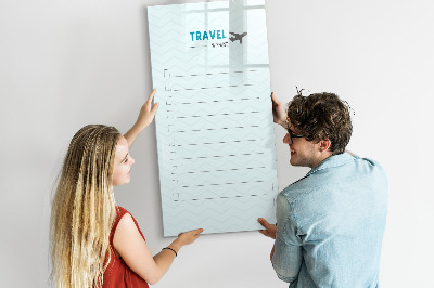 Tablă cu marker Planificator de călătorie