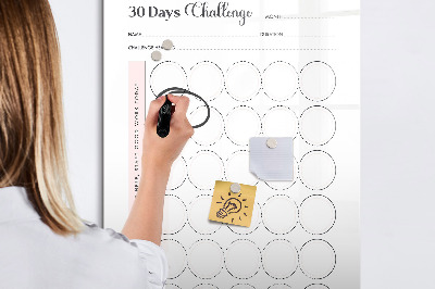 Tablă cu marker Provocare de 30 de zile