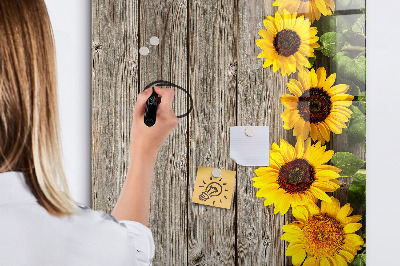 Tablă cu marker Floarea-soarelui în lemn