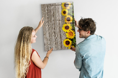 Tablă cu marker Floarea-soarelui în lemn