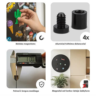 Panou metalic rotund pentru colecția de magneți cu diametrul de 90 cm
