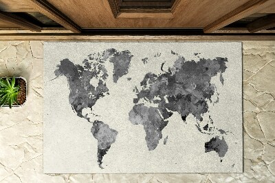 Covoraș de exterior în fața ușii Glob cartografic