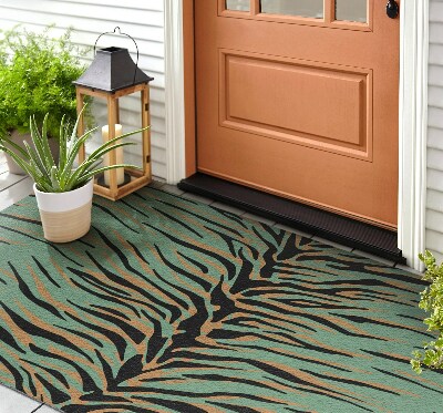 Covorașe de ușă în fața ușii Dungi de tigru abstract