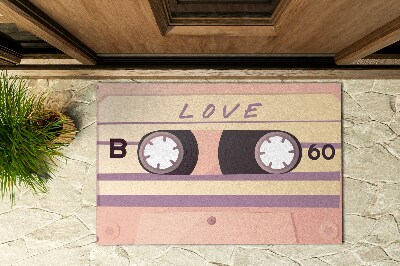 Covoare de exterior în fața ușii Dragoste de casetă retro