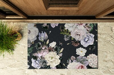 Covoraș de exterior în fața ușii Compoziție florală