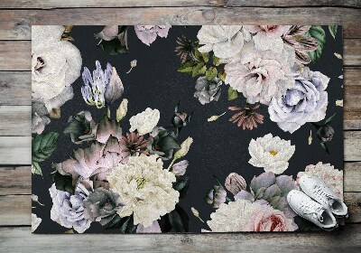 Covoraș de exterior în fața ușii Compoziție florală