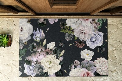 Covoraș de exterior în fața ușii Compoziție florală