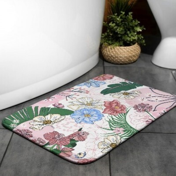 Covorașe antiderapante baie cu fesign floral - Siguranță și eleganță pentru baia ta